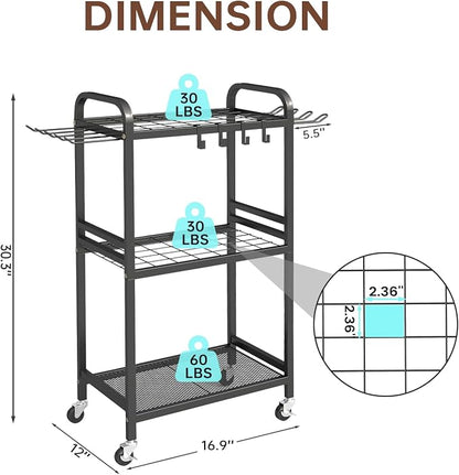 Hadulcet Garden Tool Organizer, Metal Garage Organization and Storage - Image 2