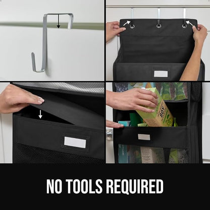 GORILLA GRIP Over The Door Organizer Storage, 5 Deep Hanging Shelves, Holds - Image 7