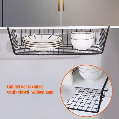 Under Shelf Storage Basket, Hanging Shelf Basket Slides Under Shelves - Image 5