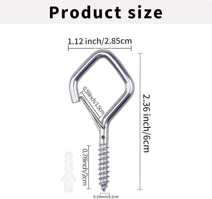 20PCS Eye Screw Hooks for Hanging Heavy Duty - Image 7