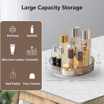 Rotating Makeup Organizer for Vanity, Spinning Cosmetics Storage for Bathroom - Image 3