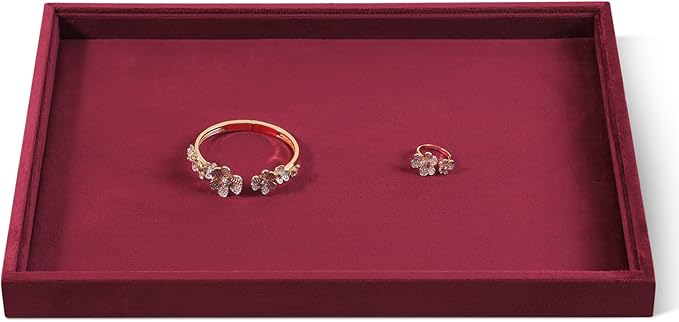 Velvet Stackable Jewelry Display Flat Tray by Dansmiy