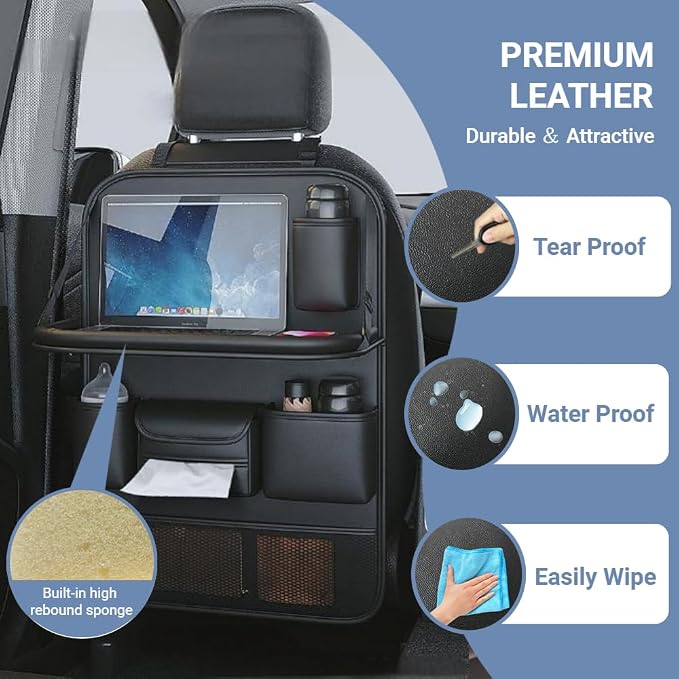 2 Pack Leather Car Backseat Organizer - Image 4