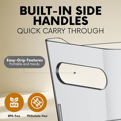 Clear Plastic Storage Bins for Kitchen Organization or Pantry Organizers and - Image 3