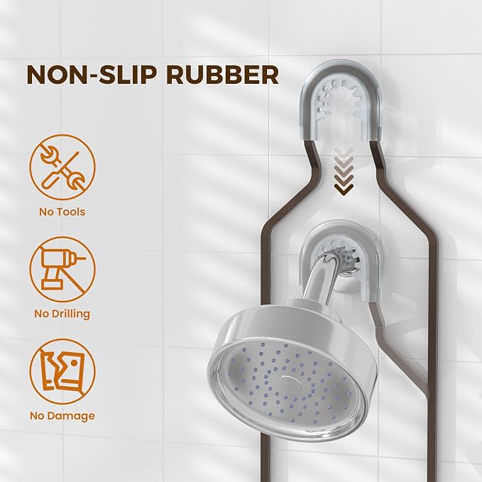 REINHARDT Shower Caddy Hanging for Handheld Showerheads Adjustable Split Shower - Image 8