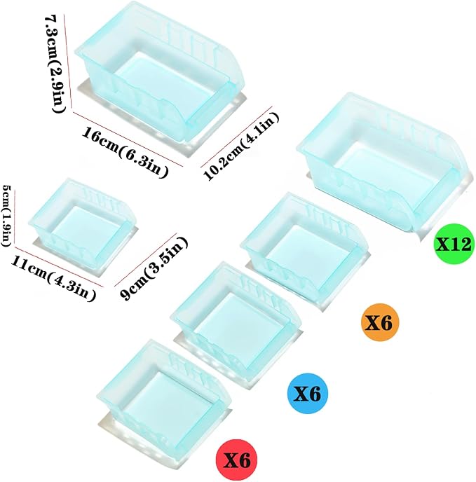 Transparent Blue Garage Organizer Bins - Image 2