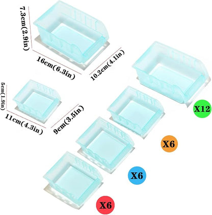 Transparent Blue Garage Organizer Bins - Image 2