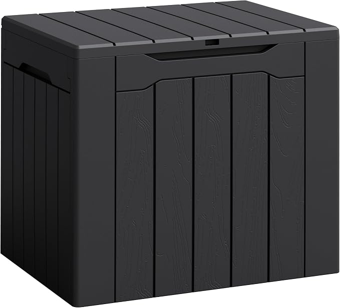 Flamaker Deck Box 30 Gallon, Waterproof Resin Small Storage Box by Flamaker