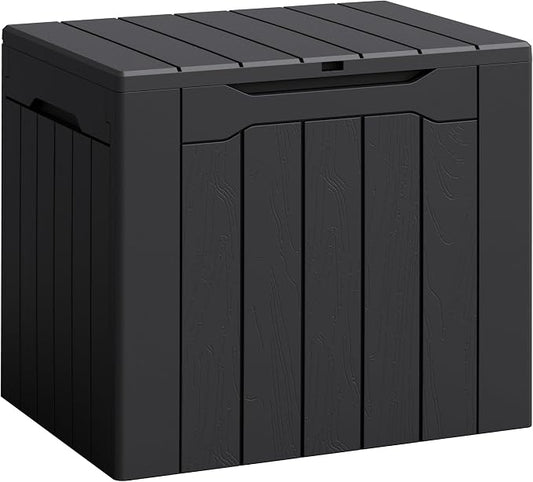 Flamaker Deck Box 30 Gallon, Waterproof Resin Small Storage Box by Flamaker