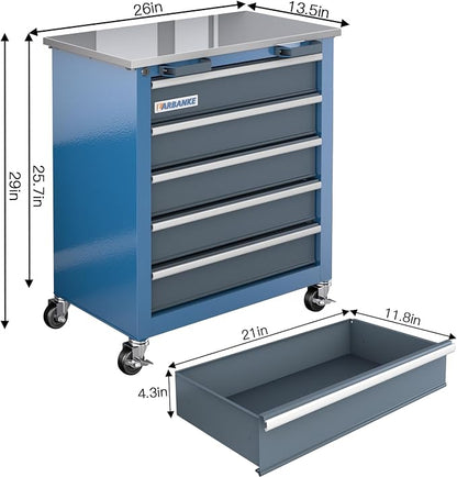 LARBANKE 5-Drawer Rolling Tool Chest - Image 2