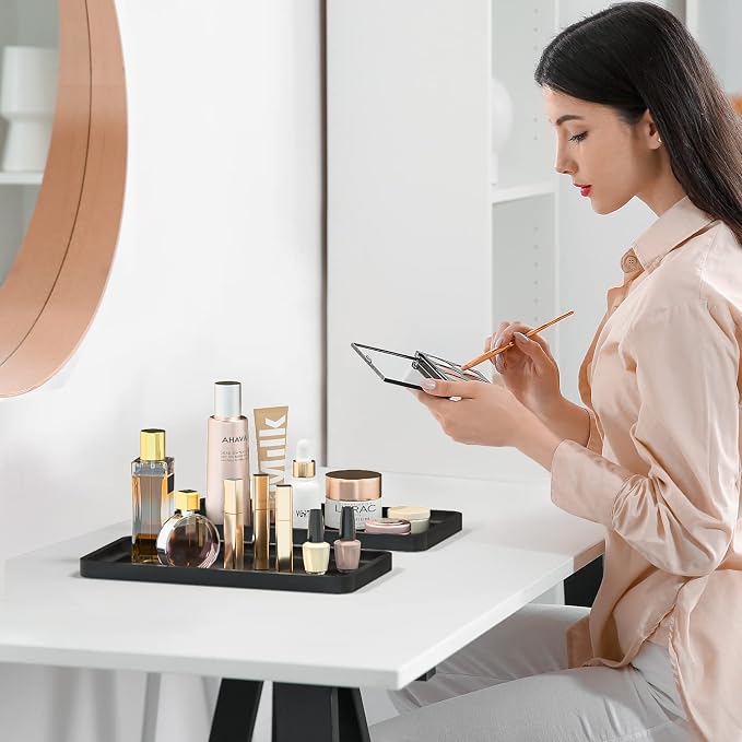 Weenson Bathroom Vanity Trays for Countertop Toiletries Decor Candle Perfume - Image 4