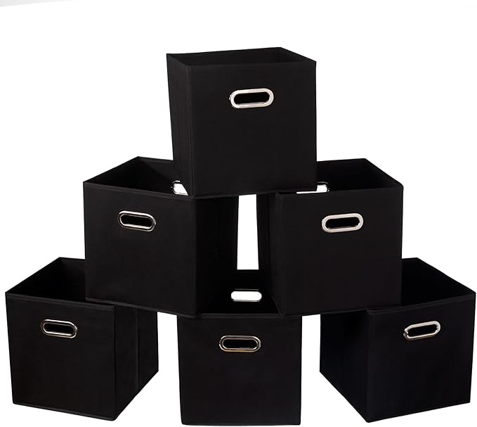 Fabric Cloth Storage Bins, Fabric Cube Organizer by SEVENDOME