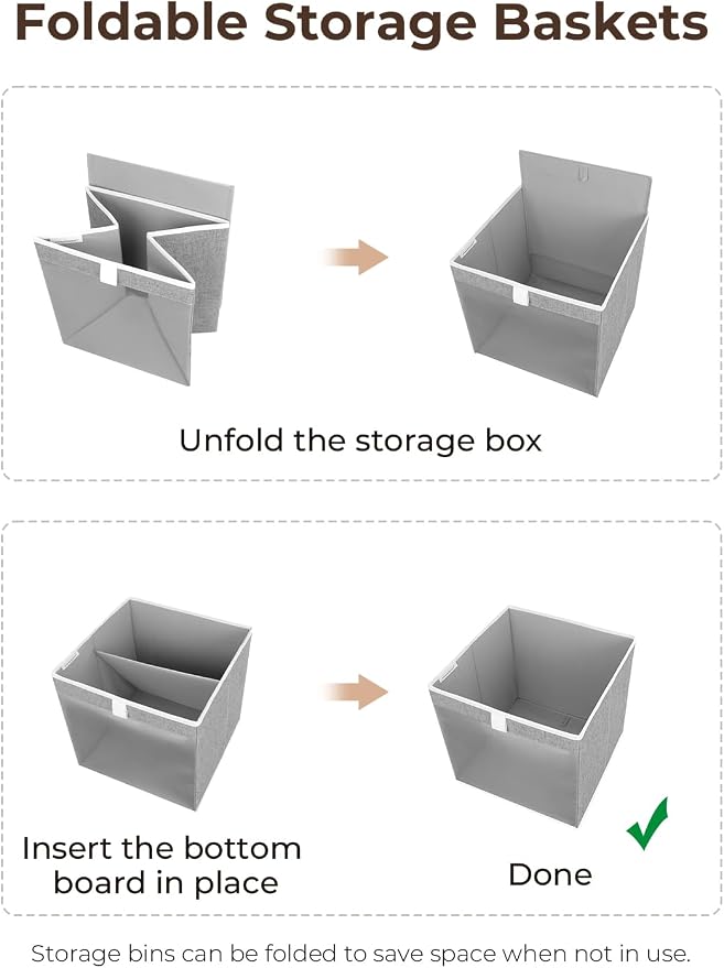 StorageWorks 13x13 Storage Cubes, Closet Storage Bins - Image 7