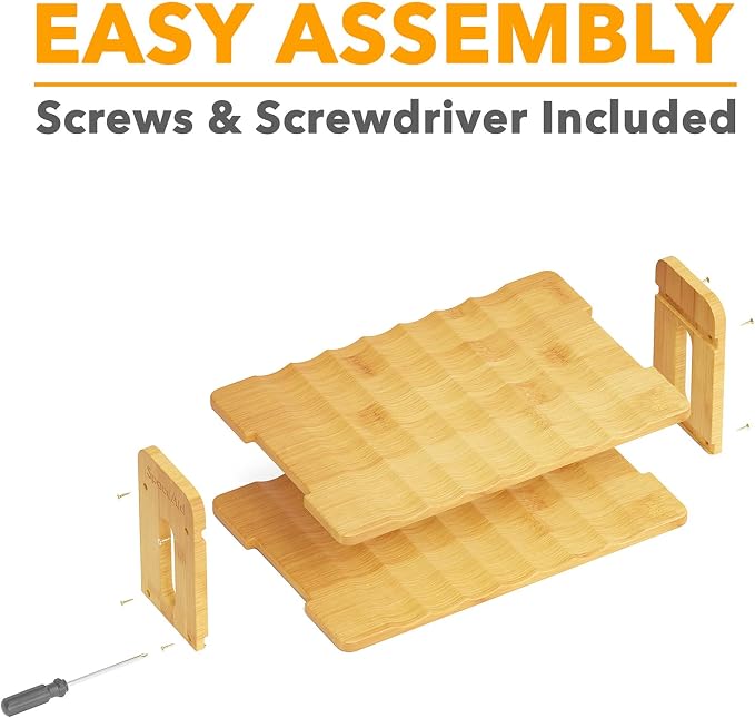 SpaceAid Bamboo Water Bottle Organizer - Image 6