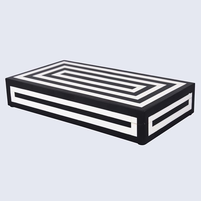 Handicrafts Home Large Decorative Storage Box 12x6– Coffee Table Organizer Box - Image 7