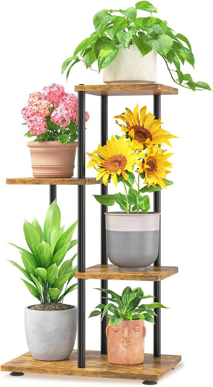 LASZOLA Black 3 Tiered Wood Plant Stand Indoor by LASZOLA