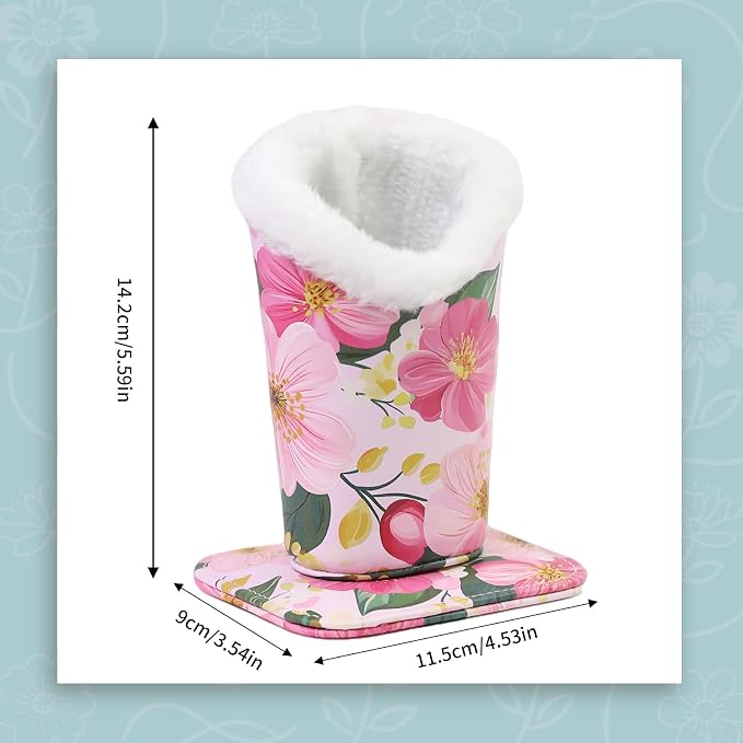 Plush Lined Eyeglasses Holder, Cute Magnetic PU Leather Glasses Stand Case - Image 7