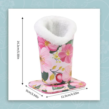 Plush Lined Eyeglasses Holder, Cute Magnetic PU Leather Glasses Stand Case - Image 7