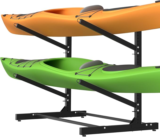 Adjustable Kayak Storage Rack, Freestanding Sup Storage Stand, Weatherproof by TPHUC