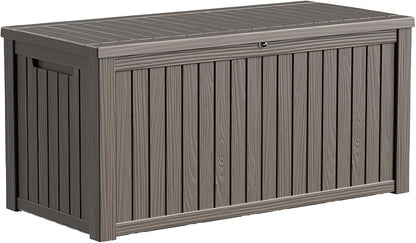 180 Gallon Deck Box, Resin Outdoor Storage Box by OutdoorLivingPerfected