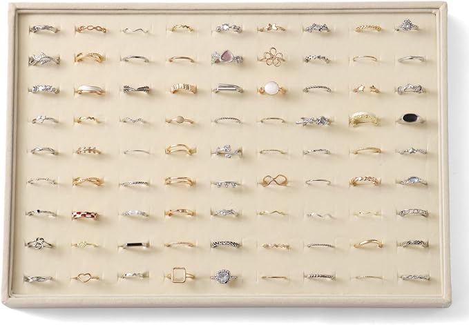 Large Jewelry Organizer for Drawer Insert Velvet Stackable Jewelry Trays for by Unknown