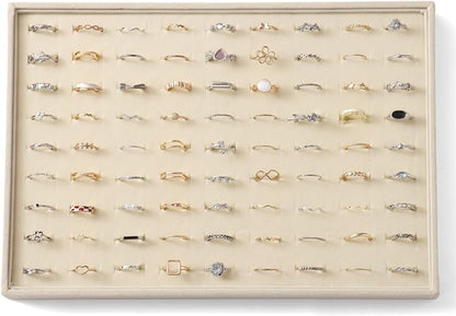 Large Jewelry Organizer for Drawer Insert Velvet Stackable Jewelry Trays for by Unknown