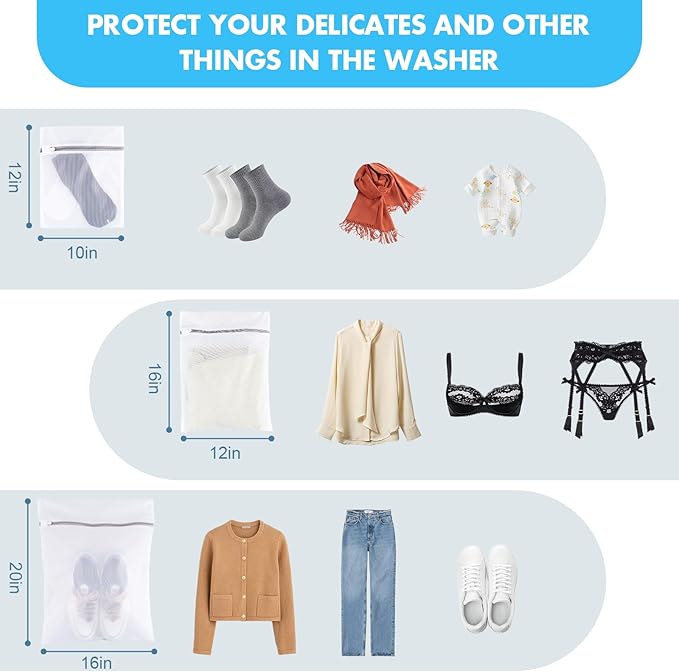 Mesh Laundry Bags for Delicates, Lingerie Bags for Washing Delicates, Garment - Image 4