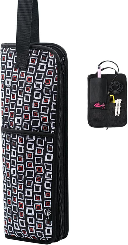 WK IEASON Hair Flat Iron Case Holder Canvas Bag Heat Resistant Curling Iron by WKIEASON