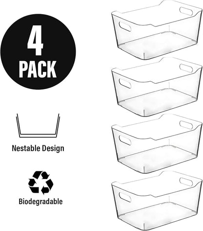 Clear Extra Large Plastic Storage Bins, Pantry Organizers and Storage - Image 6