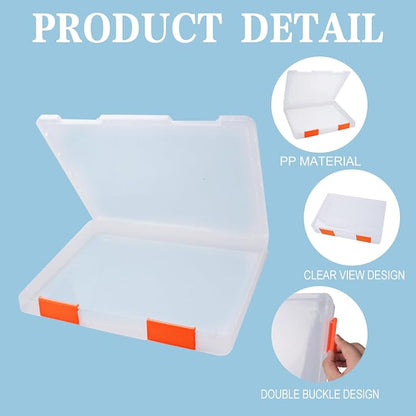 12 Pcs Clear A4 A5 File Box Document Plastic Storage Box - Image 3