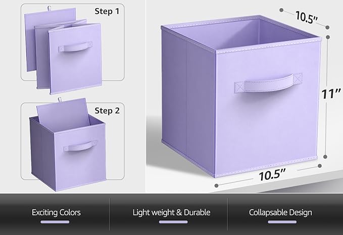 Sorbus 11 Inch Fabric Storage Cubes - Image 3