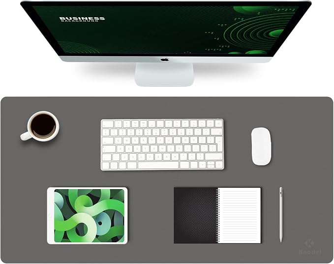 K KNODEL Large Office Leather Desk Mat, Mouse and Keyboard Pad, Computer and by K+KNODEL