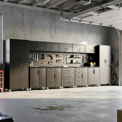 12-Piece Heavy Duty Steel Garage Cabinet System | All-in-One Modular Garage by VIYET