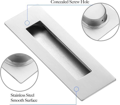Ravinte Sliding Closet Door Handles Flush Pulls Recessed Finger Pulls - Image 4
