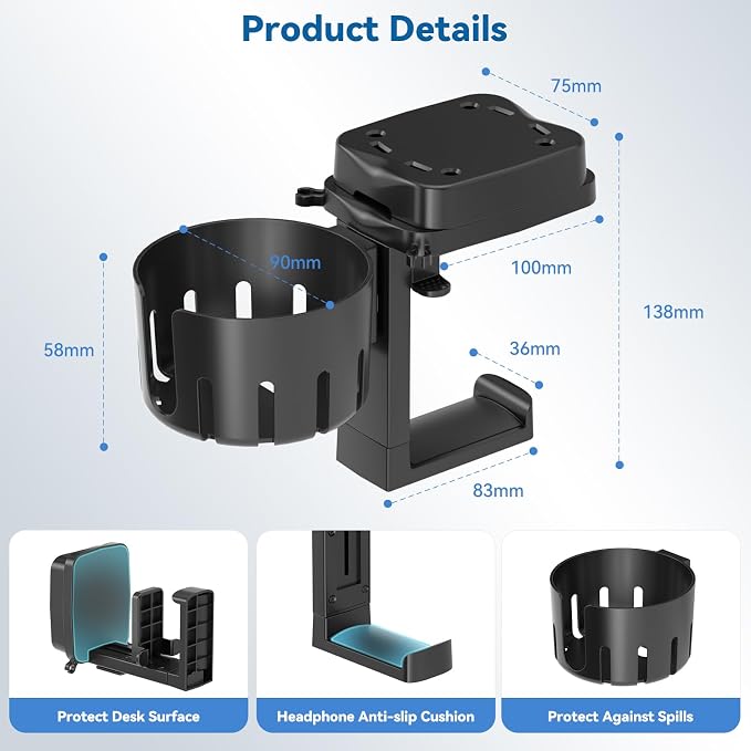 KDD 3 in 1 Headphone Hanger - Image 7