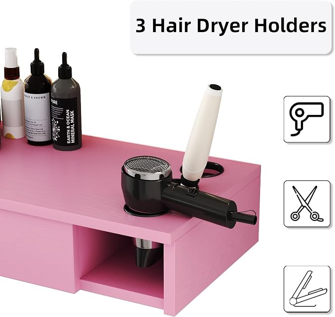 4ever2buy Salon Stations for Hair Stylist, Wall Mount Barber Station - Image 3