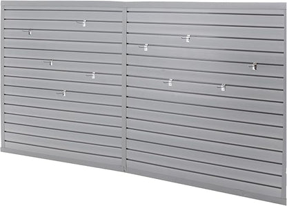 Slat Wall Paneling 8x4 FT, PVC SlatWall Panels Garage Organizer Storage System by Hohuqeri