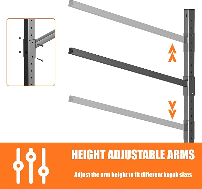 TORACK Heavy-Duty Wall Mounted Kayak Rack, Kayak Hangers - Image 4