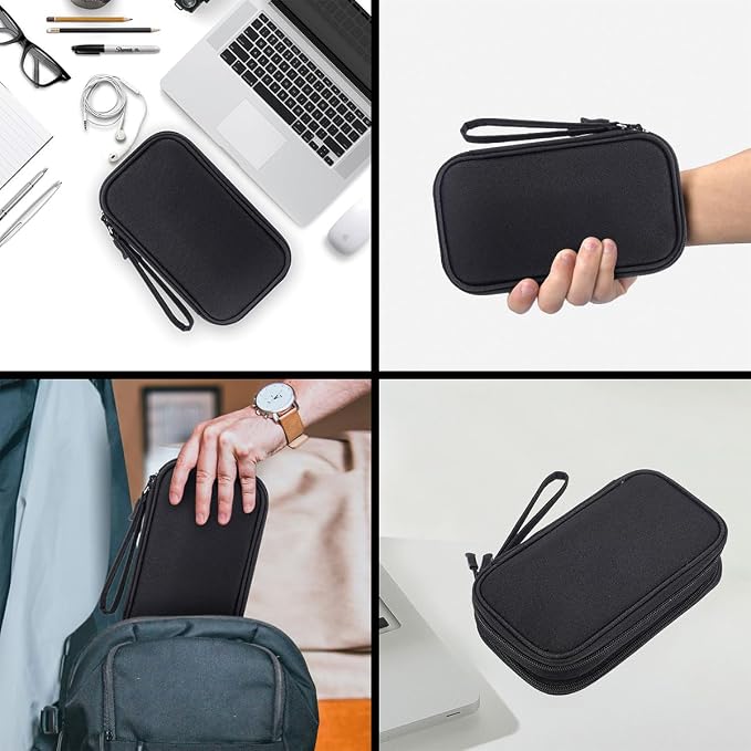 CAAORDKSO Electronics Organizer Travel Bag, Small Cable Organizer Case - Image 5