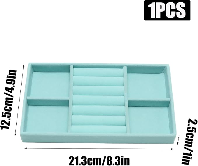 Velvet Jewelry Trays for Drawers, Ring Earring Necklace Bracelet Holder - Image 2