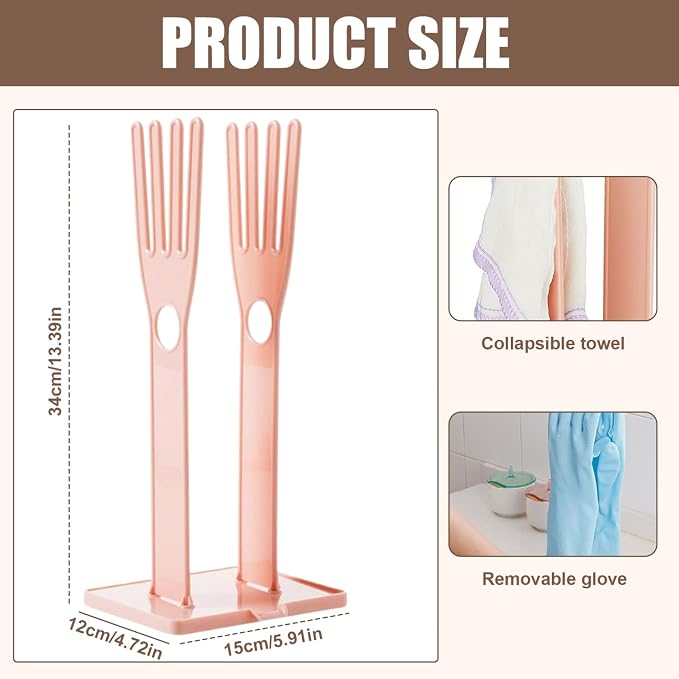 Kitchen Glove Holder, Finger Shape Plastic Dish Glove Dryer Holder - Image 2