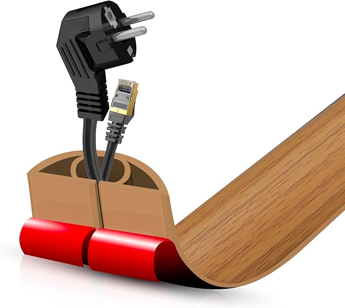 Floor Cord Cover Self Adhesive Cord Hider, 3.3FT Cable Management, Extension by DBHXXMB-HH