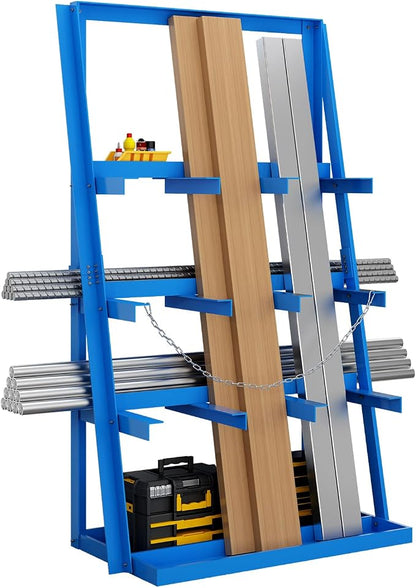 Vertical Bar Rack, 3000 Lbs Weight Capacity, Steel Bays Long Parts Storage Rack by DIYTUNINGS