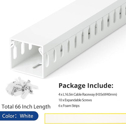 66in Professional Server Rack Cable Management Raceway, H1.4in x W1.6in Cable - Image 5