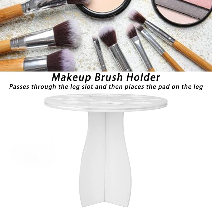 ZJchao Makeup Brush Drying Rack, 14 Holes Paint Brush Drying Holder Make Up - Image 2