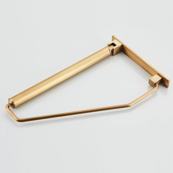 Folding Wall Mounted Clothes Hanger Rack Clothes Hook Solid Brass - Image 6