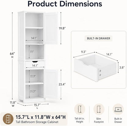 Walsunny Tall Bathroom Storage Cabinet - Image 2
