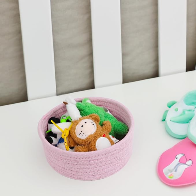 Small Woven Cotton Rope Baskets, Gift and Storage Baskets, Nursery Organizer - Image 2