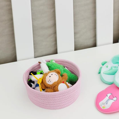 Small Woven Cotton Rope Baskets, Gift and Storage Baskets, Nursery Organizer - Image 2