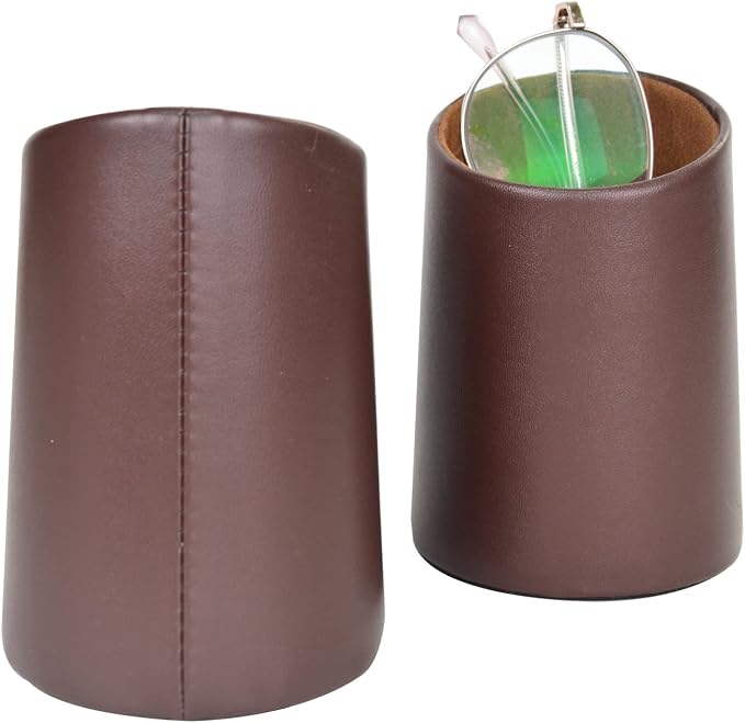 2 Pack Eyeglasses Holder PU Leather Glasses Stand Case Holder - Image 2